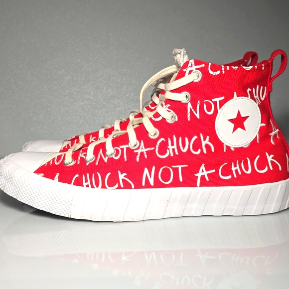 Converse Street UNT1TL3D High Top Red&White Canvas Sneakers 171962C Men's Size12 - Picture 2 of 16